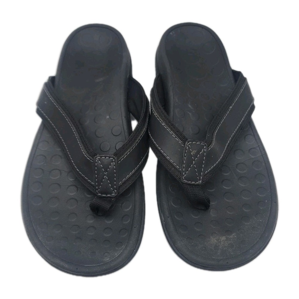 Vionic Men's Tide Toe Post Comfort Sandals, Black, Size U.S. 11, Eur 44